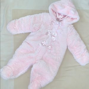 Warm Faux Fur snowsuit for baby